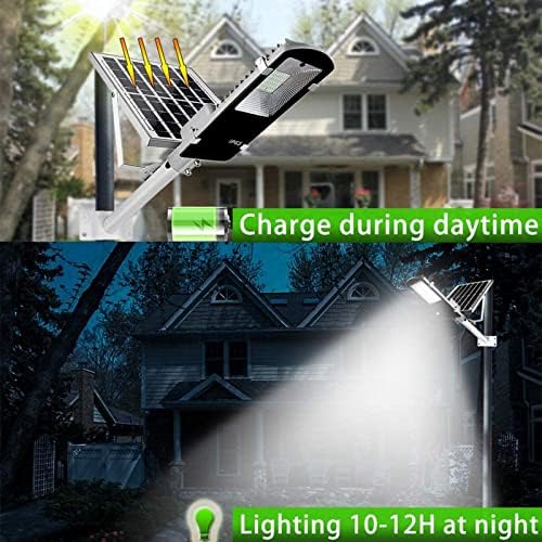 WLL-DP 50W LED LED SOLAR STREITLIN LIGHT, Dusk to Dawn Floodlight, IP65 אטום למים, אידיאלי לחצר גן חניון רחוב