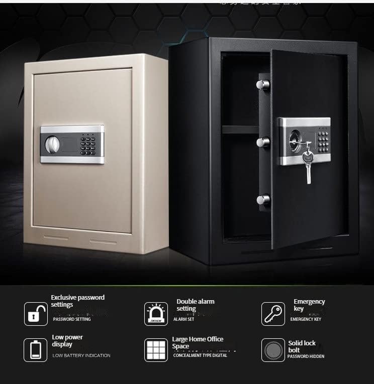 BHVXW בטוח למשק בית שימוש בכספת קטנה עם מפתח דלת גבוהה מפתח דלת יחידה נגד גניבה אלקטרונית