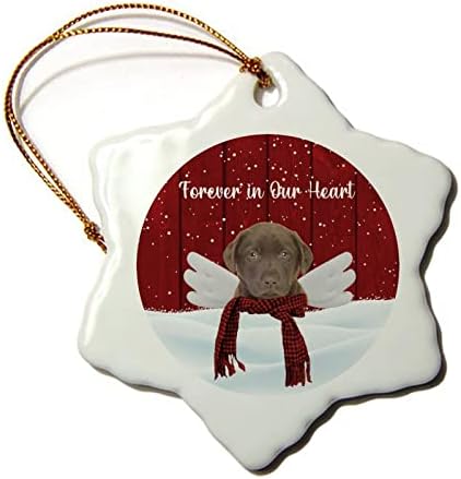 כלב אהדה מתנה, חיות מחמד אובדן מתנות, לנצח בלב שלנו זיכרון פורצלן חג המולד קישוט כפול צדדי עבור עץ לחיות מחמד זיכרון מתנות קישוט מזכרת
