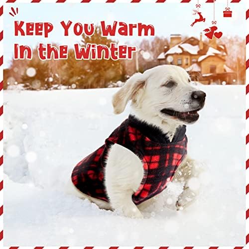3 חתיכות חג המולד סוודר כלבים בינונית סוודר חיות מחמד עם טבעת רצועה סוודר פליס רך גור גור סוודרים חמים