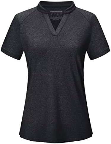 MAGCOMSEN גולף פולו פולו חולצות V-NECK UPF 50+ חולצות טריקו מהירות חולצת שרוול קצר יבש פיקה ג'רזי חולצות ללא צווארון