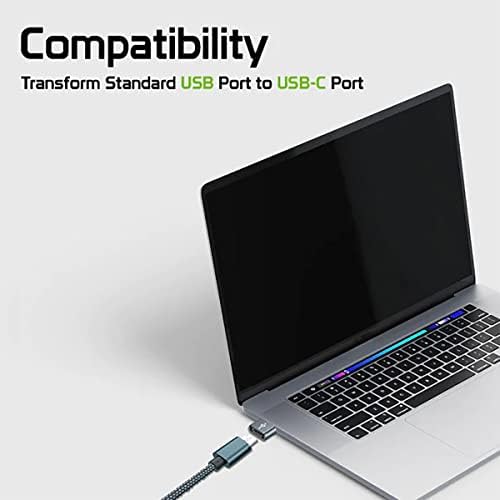 USB-C נקבה ל- USB מתאם מהיר זכר התואם ל- Google Pixel 4 עבור מטען, סנכרון, מכשירי OTG כמו מקלדת, עכבר, ZIP, GAMEPAD, PD