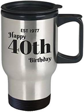 ספל נסיעות - EST 1977 יום הולדת 40 שמח