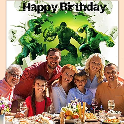 רנבנגוס ירוק גיבור מסיבת קישוטי רקע, גיבור נושא רקע, קישוט רקע לילדים יום הולדת שמח ירוק ירוק גיבור ספקי צד