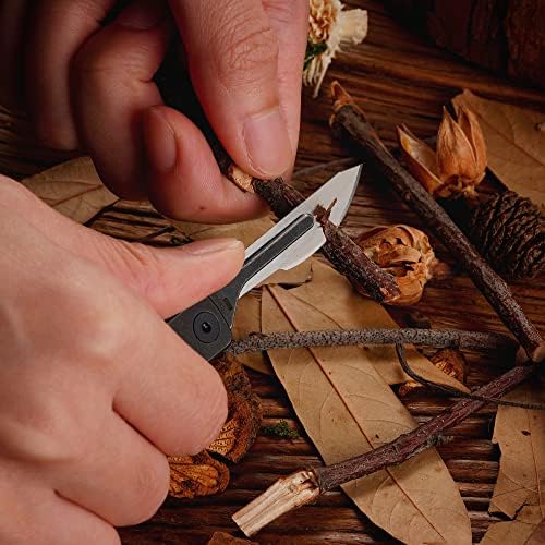 סכין מתקפלת טיטניום קק01, סכין כיס עם להב להחלפה מס ' 24, לציד חיצוני, קמפינג, דיג, טיולים לגברים ונשים