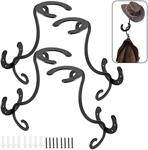 מערבי קאובוי כובע מחזיק עבור קיר דקורטיבי קיר רכוב מחזיק מתכת קאובוי כובע מחזיק כפרי כובע ארגונית עבור כובע מעיל מפתח דלת בית שינה אחסון