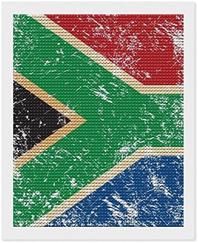 דגל רטרו דרום אפריקה ציור יהלום בהתאמה אישית DIY מקדחה מלאה תמונה אישית תמונה לעיצוב אמנות קיר ביתי