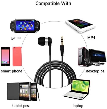 2 מחשב 3.5 ממ באוזניות אוזניות חד צדדיות שחורות 1.2 מ '/4ft מונו אוזניות אוזניות קוויות אוזניות צדדיות בודדות מתאימות ל- MP3 MP4 טלפונים