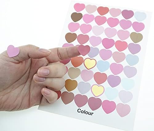 12 גיליונות צבעוני לב בצורת מדבקות קטן ולנטיין לב תוויות מדבקות עבור מעטפות רעיונות דקורטיבי