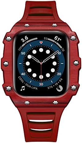 מארז סיבי פחמן יוקרתי של Murve לסדרת Apple Watch 8 41 ממ 45 ממ צמיד ערכת שינוי פס עבור IWatch SE 8 7 6 5 40 ממ 44 ממ