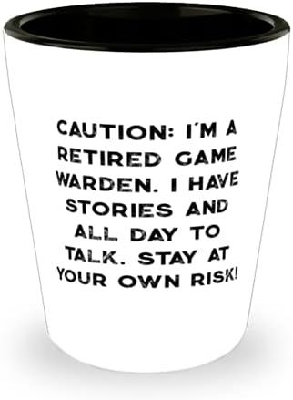 זהירות: אני מנהל משחקים בדימוס. יש לי סיפורים וכל היום.! משחק פקח ירה זכוכית, ייחודי משחק פקח, קרמיקה כוס עבור עמיתים לעבודה