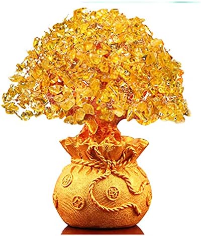 עץ INGOT GOLD CRYSTAL CRYSTAL COUTENAL KIONE WEILOM קישוט משרד ביתי שולחן שולחן שולחן מלאכה דקורטיבית