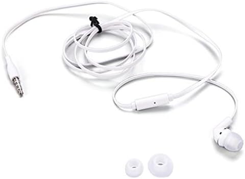 אוזניות אוזניות מונו עם מיקרופון תואם ל- LG K92 5G טלפון - אוזנית אוזנית קווית 3.5 ממ אוזניות יחיד מיקרופון ללא ידיים