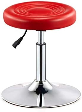 בית כיסא שרפרף מתקפל כיסא-סלון עיסוי שרפרף, גובה מתכוונן פו עור מסתובב כיסא לספרות מניקור קעקוע טיפול יופי ספא, אדום,