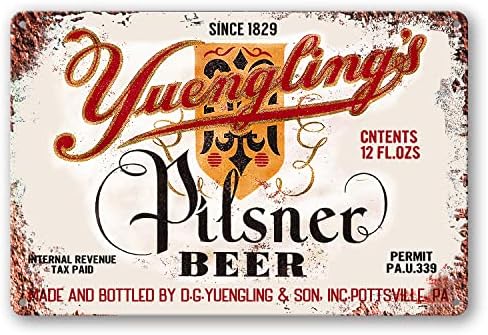 1934 בירה פילסנר של יואנגלינג מראה וינטג ' רבייה שלט פח מתכת 8 על 12 אינץ