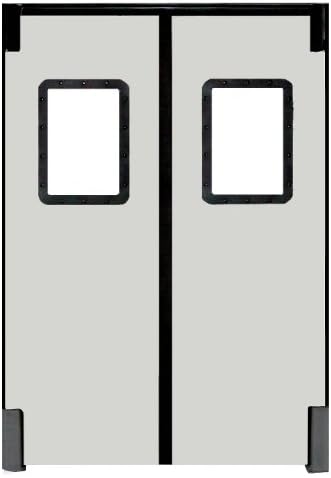 דלתות רדף - 7284RDCGR - דלת מתנדנדת פוליאתילן, אפור ענן; מספר הדלתות: 2, 6 ftw x 7 fth