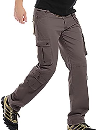 גברים מכנסי מכנסי מטען מכנסי רוכסן רב-כיסים מזדמנים הדפסת הסוואה מכנסיים חיצוניים מכנסיים חיצוניים