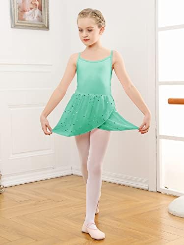 Vieille פעוט בנות ריקוד גנאי חלול גב גוף בלט לבנות לבנות שמלת ריקוד חולצה עם חצאית טוטו 3-8t