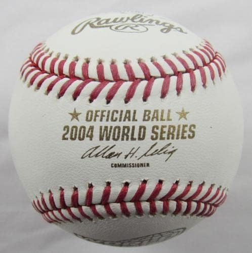פדרו מרטינז החתימה את רולינגס 2004 בייסבול של סדרת העולם עם מי אבא שלך - כדורי חתימה