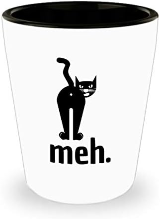 מה חתול התחת ירה זכוכית שוטגלאס מצחיק מתנת רעיון עבור משקאות מאהב אלכוהול 1.5 עוז