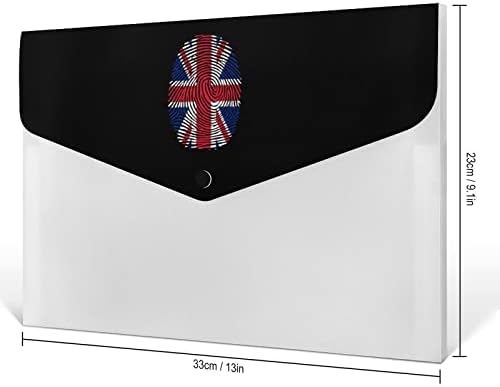 בריטניה אצבע הדפסת 6 כיסים הרחבת קובץ תיקיית עמיד אקורדיון קובץ ארגונית אופנה תיקיות עבור מסמכים