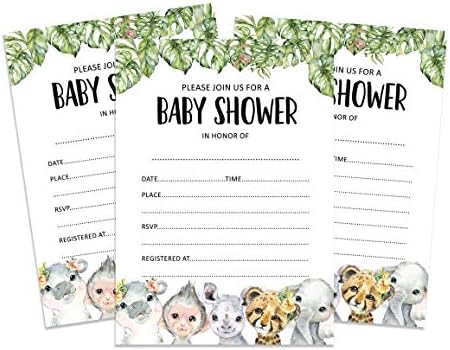 דיו 30 ספרים עבור תינוק מקלחת בקשה כרטיסי להביא ספר במקום כרטיס ספארי ג ' ונגל חיות תינוק מקלחת הזמנות מוסיף משחקים
