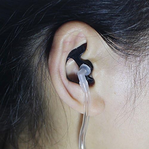 2 חבילות החלפת סיליקון ג ' ל אטמי אוזניים אוזניות עבור שתי דרך רדיו אוזניות אוויר אקוסטית אפרכסת אוזניות ווקי טוקי אפרכסת