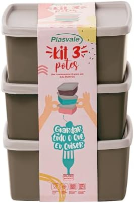 פלסווייל-סט מיכלי פלסטיק לאחסון מזון של קו צבעוני ביוביטה - 16.90 אונקיות-6 חתיכות-מיקרוגל, מקפיא ומדיח כלים-ללא תשלום