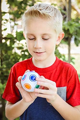טויזאבו מאתגר כדור קובייה מהירות פאזל, משחק צבעים תואם, טיזר מוחי של צעצוע של צעצוע עם 11 צבעי קשת