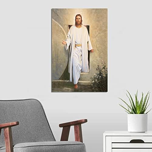 ZTJ כריסטוס ישוע יוצא מהכרזה לאמנות קבר קבר ותמונת אמנות קיר מודרנית כרזות תפאורה לחדר שינה משפחתיות 24X36 אינץ '