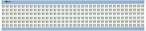 בריידי וו-מ-2-פק 1.5 אורך סמן, ב-500 בד ויניל שניתן למקם מחדש, גימור מט שחור על לבן אותיות ומספרים מוצקים כרטיס סמן חוט, אגדה אקס 2