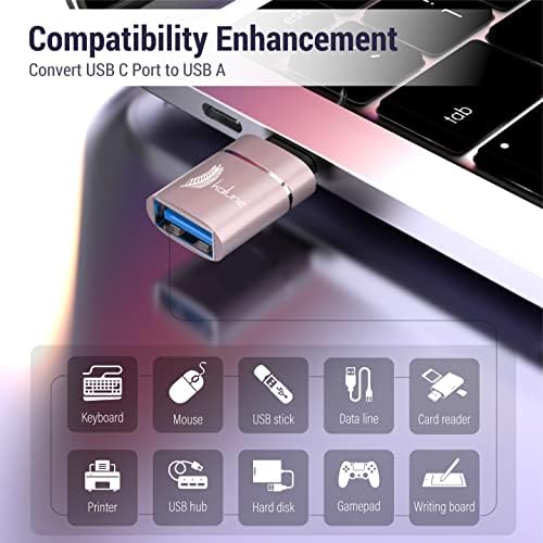 USB C ל- USB מתאם USB-C זכר ל- USB3.0 תואם כל יציאות USB C MacBook, iPad Mini, PCS, מוביילים, ציוד היקפי ואחרים עם קופסת מתנה