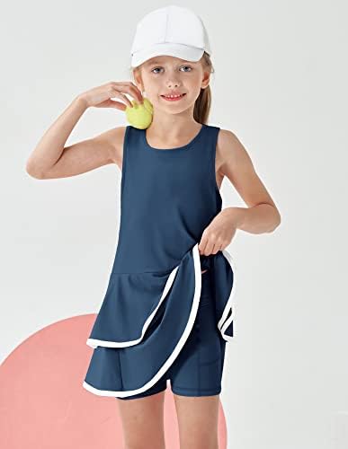 שמלות טניס נוער של ג'ק סמית 'נוער עם מכנסיים קצרים תלבושת ללא שרוולים תלבושת בית ספר לכיסי שמלת ספורט