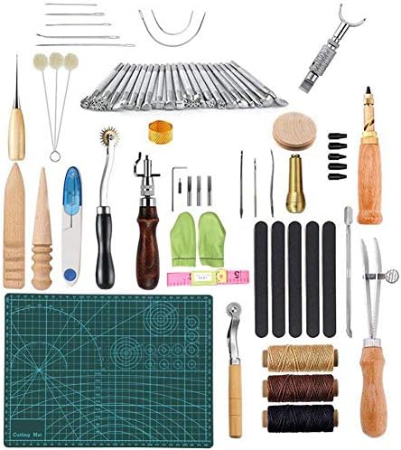 כלי יד מלאכה של IETHER, כלי מלאכת עור DIY DIY כבד רב -פונקציונלי רב -תפירה תפירה עור מקצועית למלאכת DIY