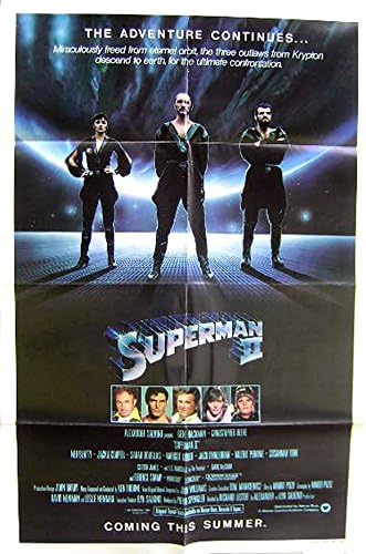 Superman 2 1981 סגנון טיזר אותנטי, מקורי סגנון טיזר 27x41 פוסטר סרט אחד