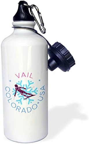 3drose vail, קולורדו - גולש אישה, פתית שלג. מתנת חורף אלגנטית - בקבוקי מים