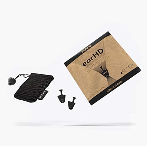 Flare Audio Earhd 360 שחור - מכשיר קטן באוזן כדי להגדיל את איכות הצליל עבור HiFi, סטריאו לרכב, קונצרטים חיים ומתחת לאוזניות